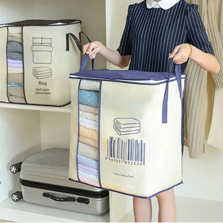 Wardrobe Barcode Large Double Zipper Storage Each Box Cosmia.pk