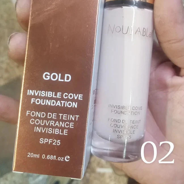 NoubaBlak Gold Invisible Cover Foundation SPF 25 – 20ml Noubablak