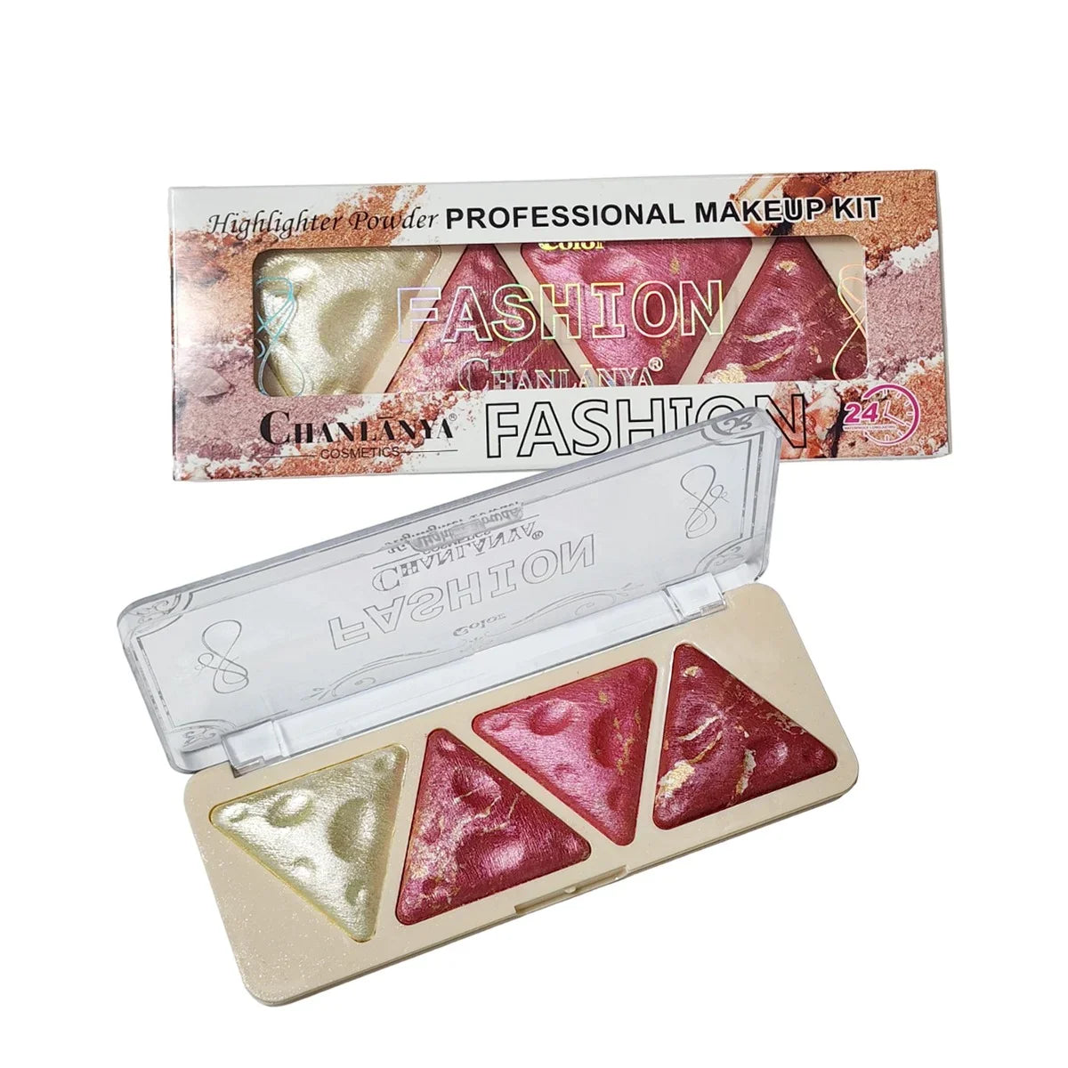 4 Colors Long Lasting Shimmer Triangle Cheese Blush Chanlanya