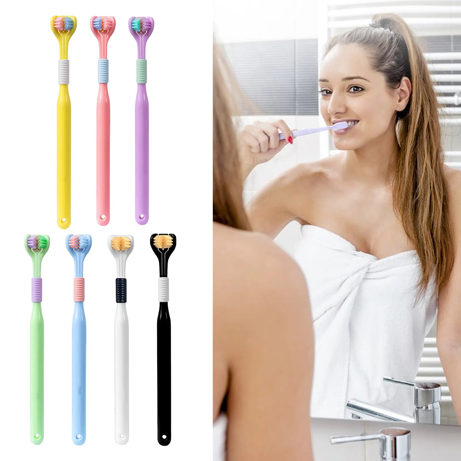 Soft Bristle 3 Sided Toothbrush Cosmia.pk