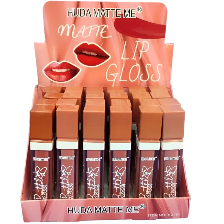 Huda Matte Me Lip Gloss Set (6 Pcs) huda matte me