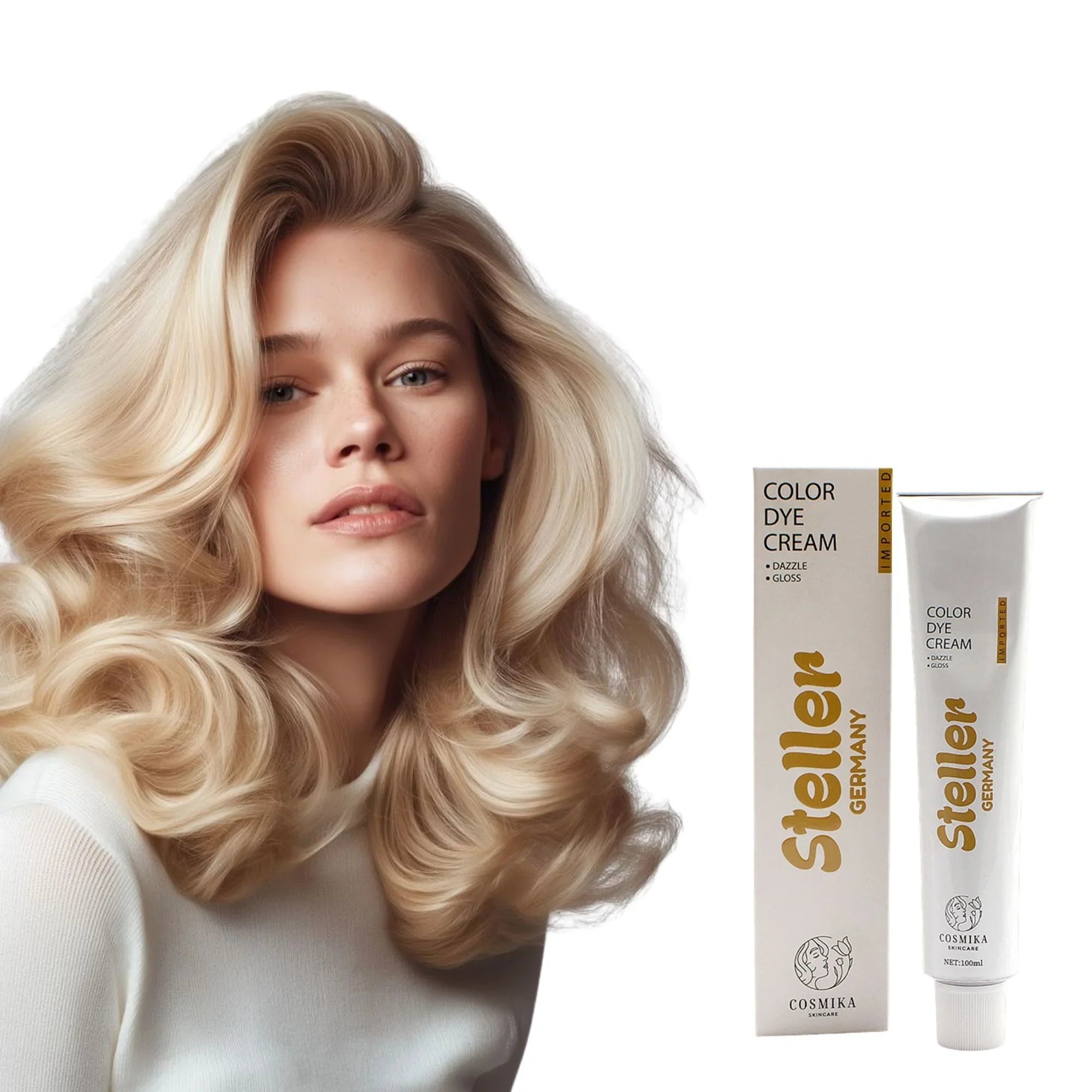 Steller Germany Color Dye Cream - 9-3 Medium Naturals - 100ml Steller