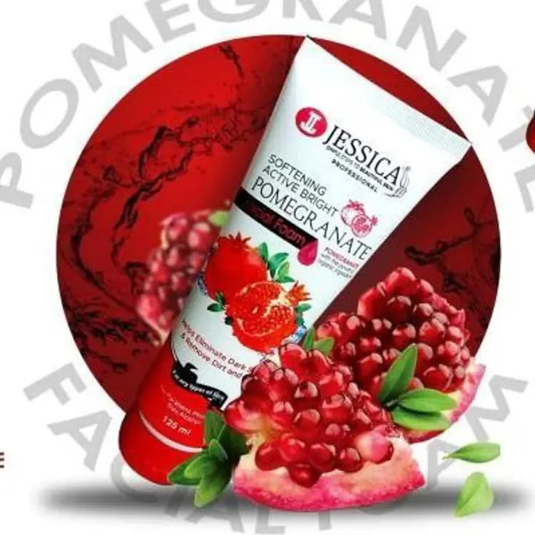 Jessica New Softening Active Bright Pomegranate Facial Foam 125ml Jessica