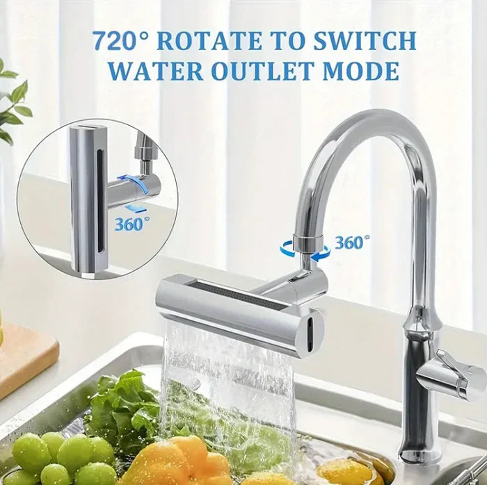 Universal Kitchen Waterfall Faucet - 4-Mode Nozzle for Kitchen Sink Cosmia.pk