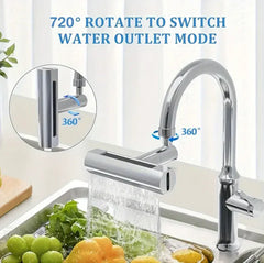 Universal Kitchen Waterfall Faucet - 4-Mode Nozzle for Kitchen Sink Cosmia.pk