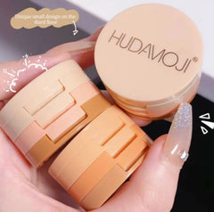 Hudamoji 3-in-1 Highlighter & Blush Palette Hudamoji