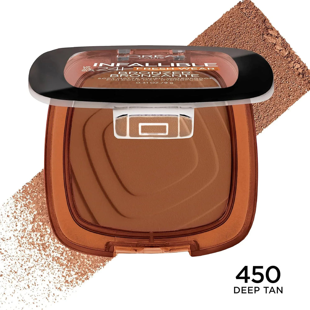 L'Oreal Paris Infallible Up to 24H Fresh Wear Soft Matte Longwear Bronzer Deep Tan 450 Loreal Paris