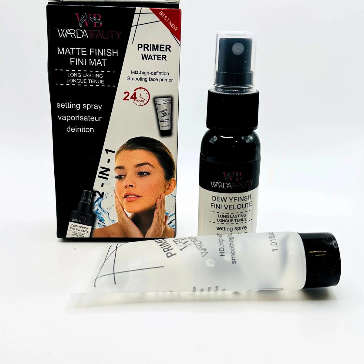 Warda Beauty 2 in 1 Deal - Face Primer & Makeup Fixer Spray Warda Beauty