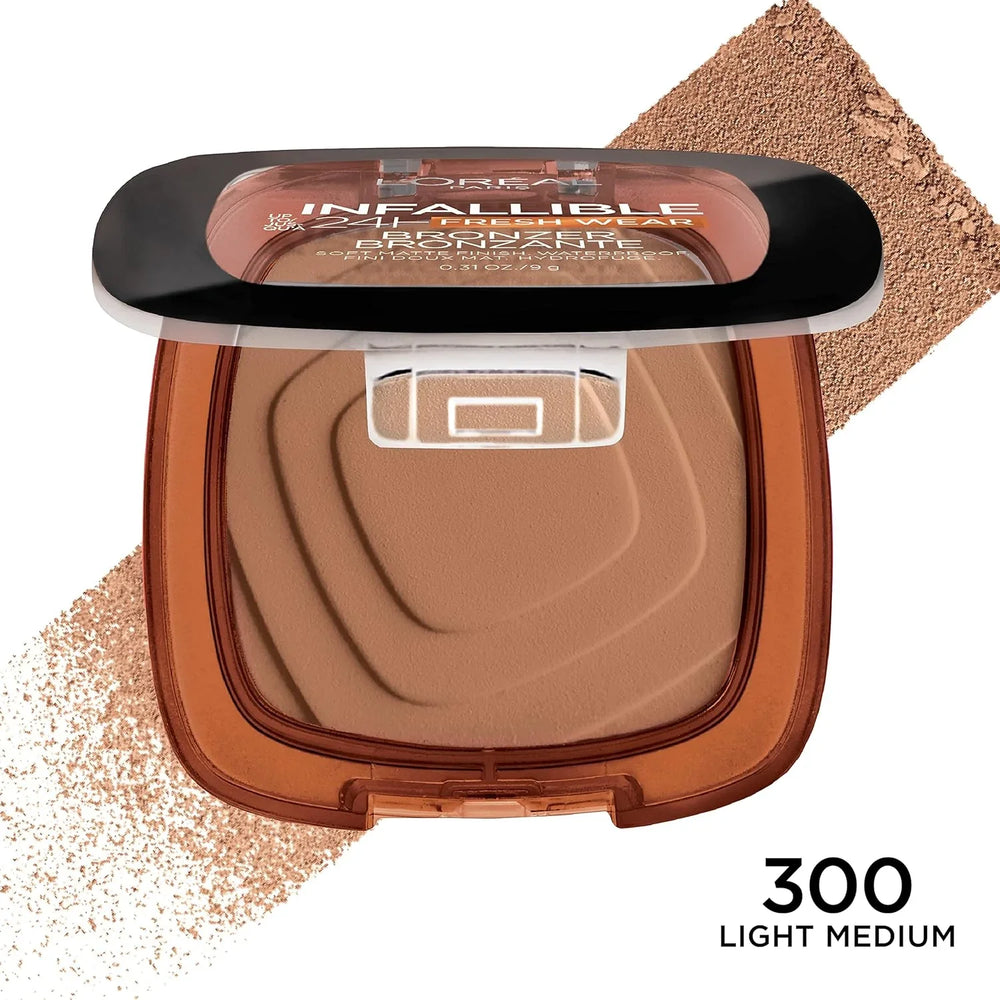 L'Oreal Paris Infallible Up to 24H Fresh Wear Soft Matte Longwear Bronzer Light Medium 300 Loreal Paris