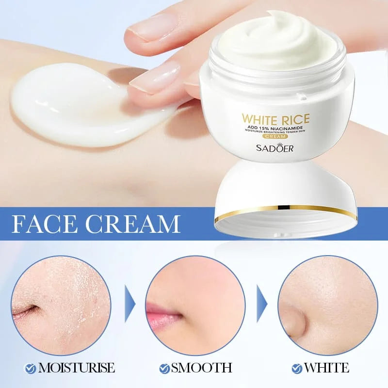 Sadoer White Rice Add 15% Niacinamide Cream - 50g Sadoer