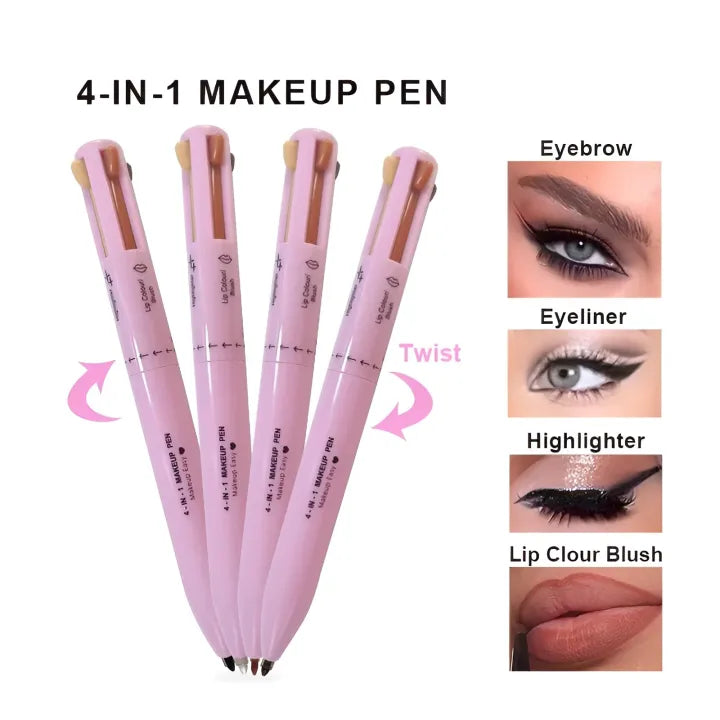4 In 1 Makeup Pen - Multi function water proof Cosmia.pk