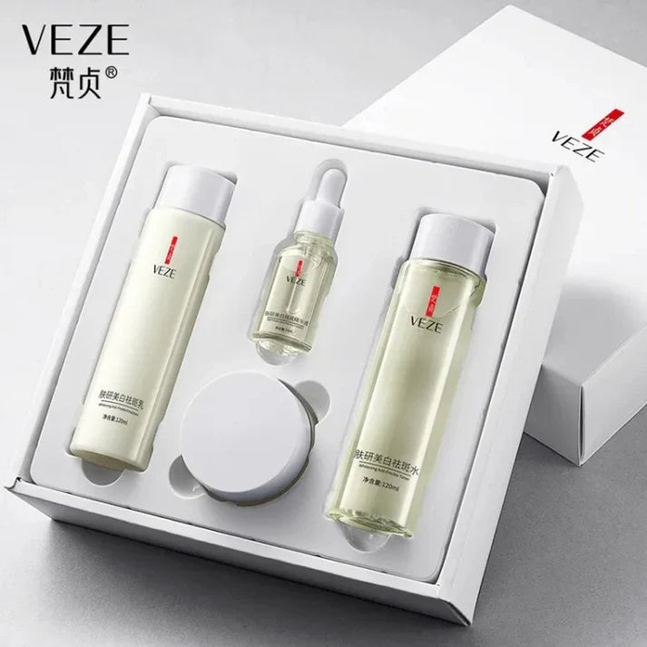 VEZE Glowing Anti-Freckle Beauty Skin Care Gift Box Set Kit (4 In 1) Veze