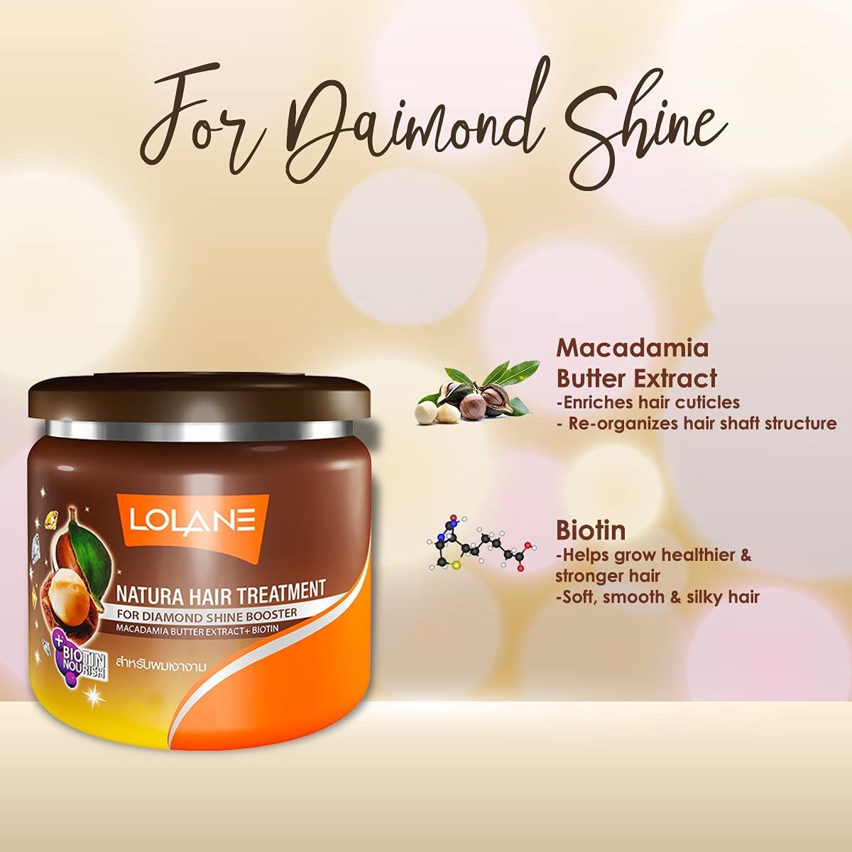 Lolane Natura Hair Treatment for Diamond Shine Booster 500g Lolane