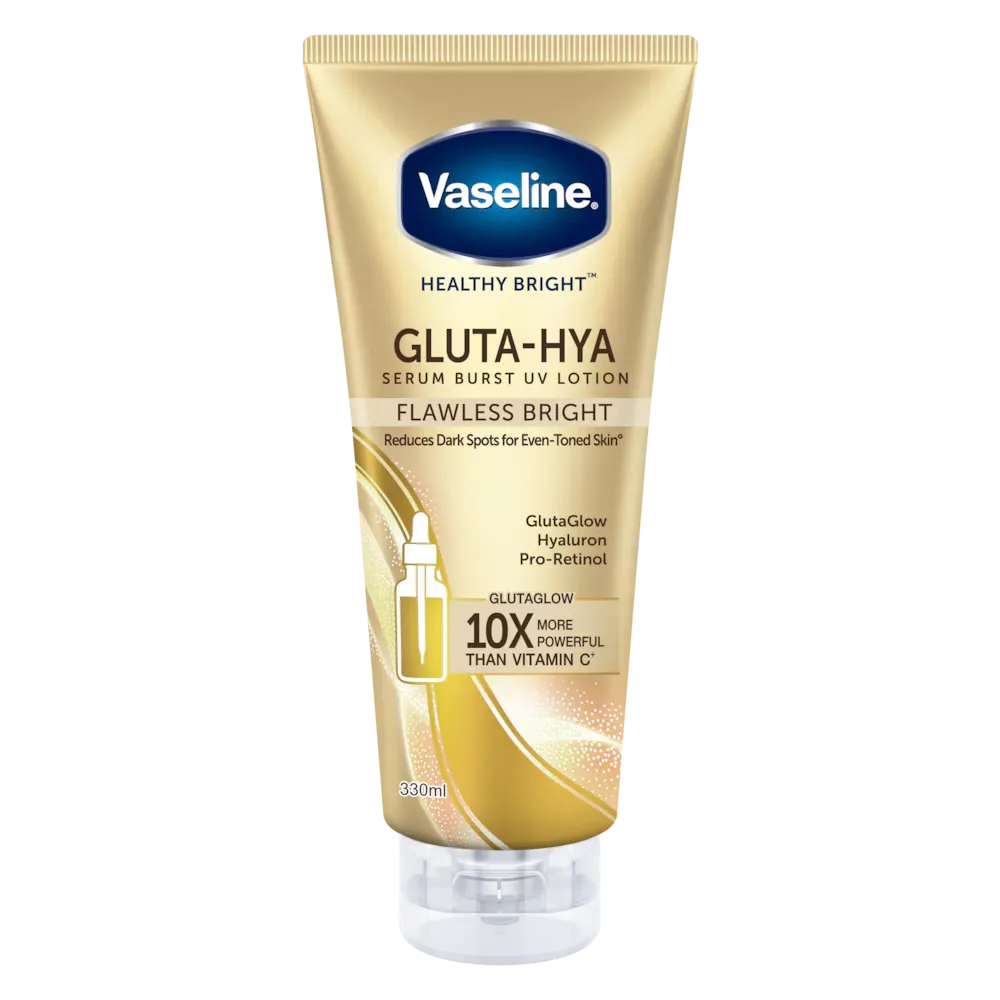 Vaseline Essential Even Tone Flawless Glow Gluta-Hya Serum Burst Lotion - Made in Thailand Vaseline