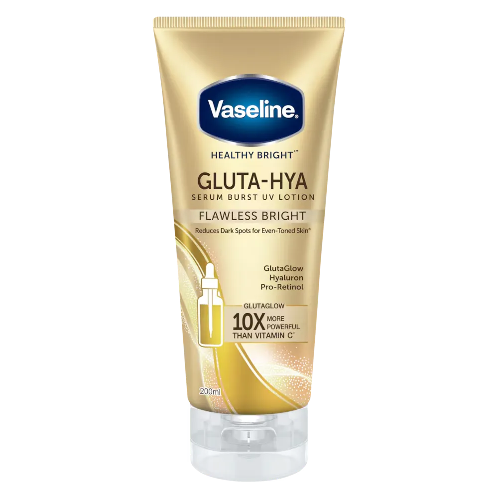 Vaseline Essential Even Tone Flawless Glow Gluta-Hya Serum Burst Lotion - Made in Thailand Vaseline