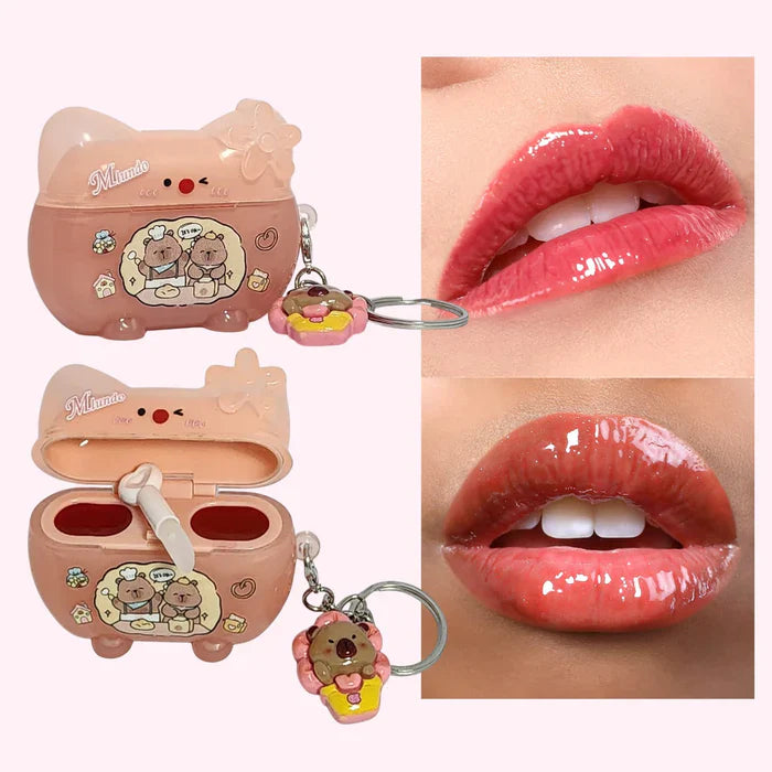 MLUNDO 1PCS Earphone shaped The unique design lip gloss Mlundo