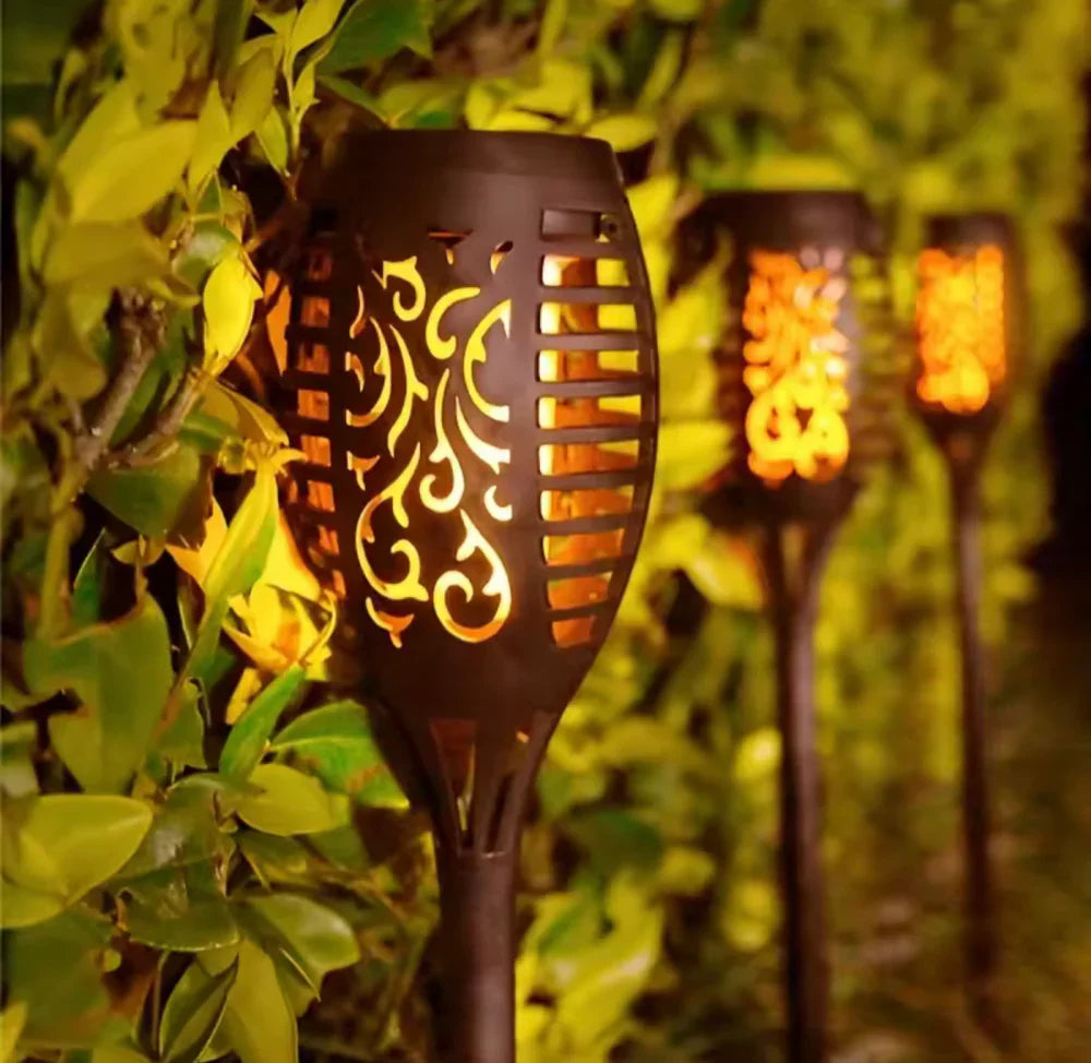 Outdoor Garden Solar Flickering Flame Light, Garden Yard Lamp, LED Cosmia.pk