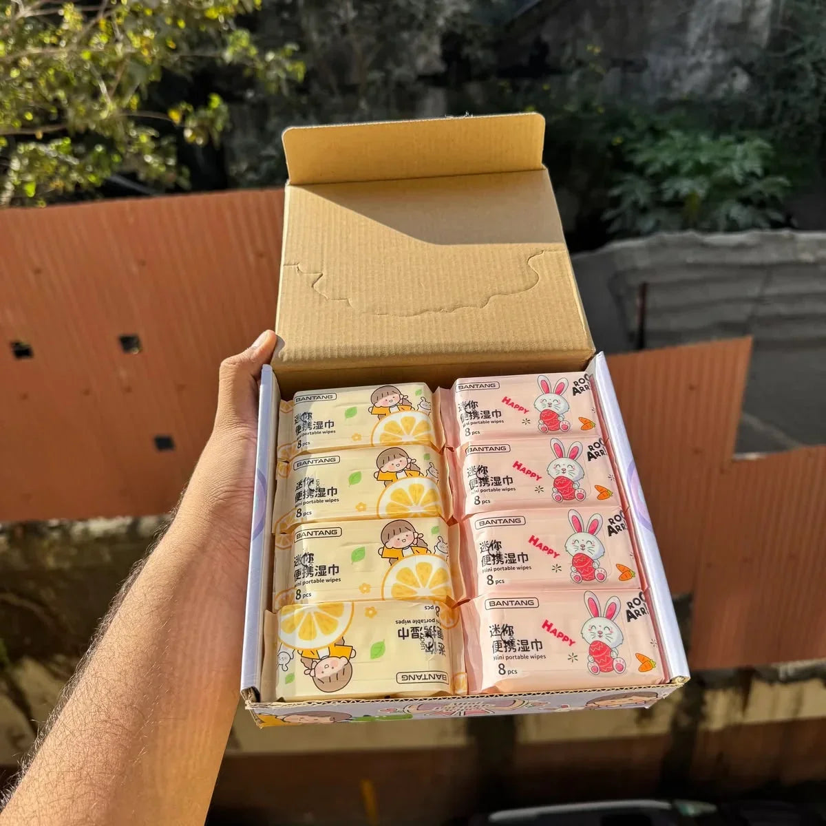 Bantang Mini Portable Makeup Wipes - 8Pcs Bantang