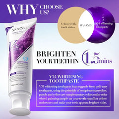 SADOER V34 Instant Brightening & Color-Correcting Whitening Toothpaste – 100g Sadoer