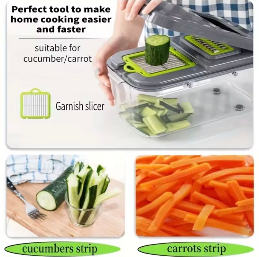 22 in 1 Multifunction Vegetable Chopper Fruit Slicer Mandoline Slicer Cosmia.pk