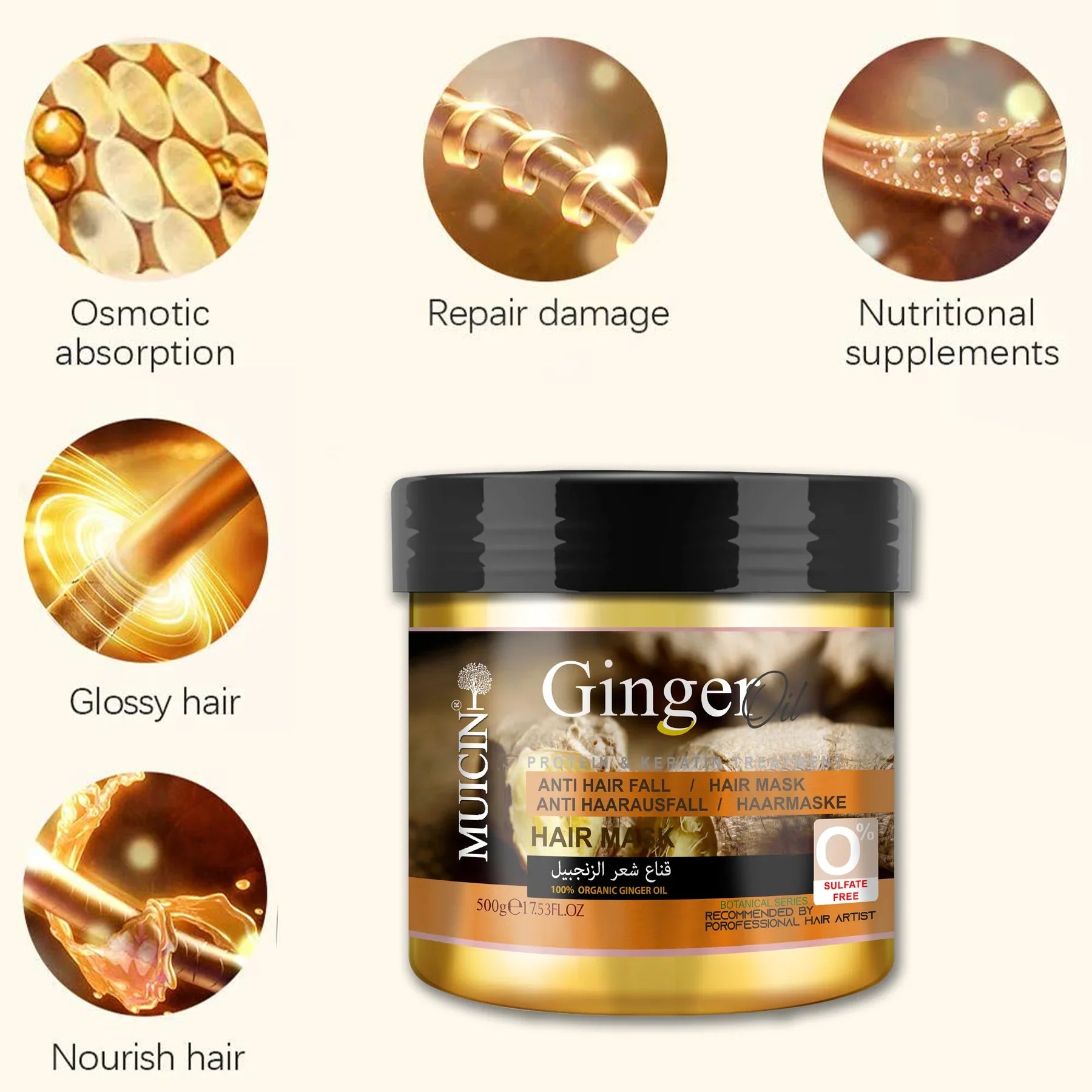 MUICIN Ginger Hair Mask - 500g Muicin