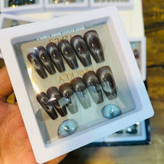 Pink key Stylish Salon Look Artifical Nails With Free Stickers (12 PINK KEY