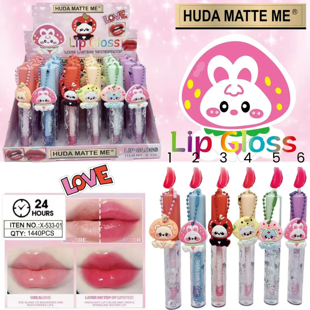 Huda Matte Me Cute Cartoon Lipgloss Huda Matte Me