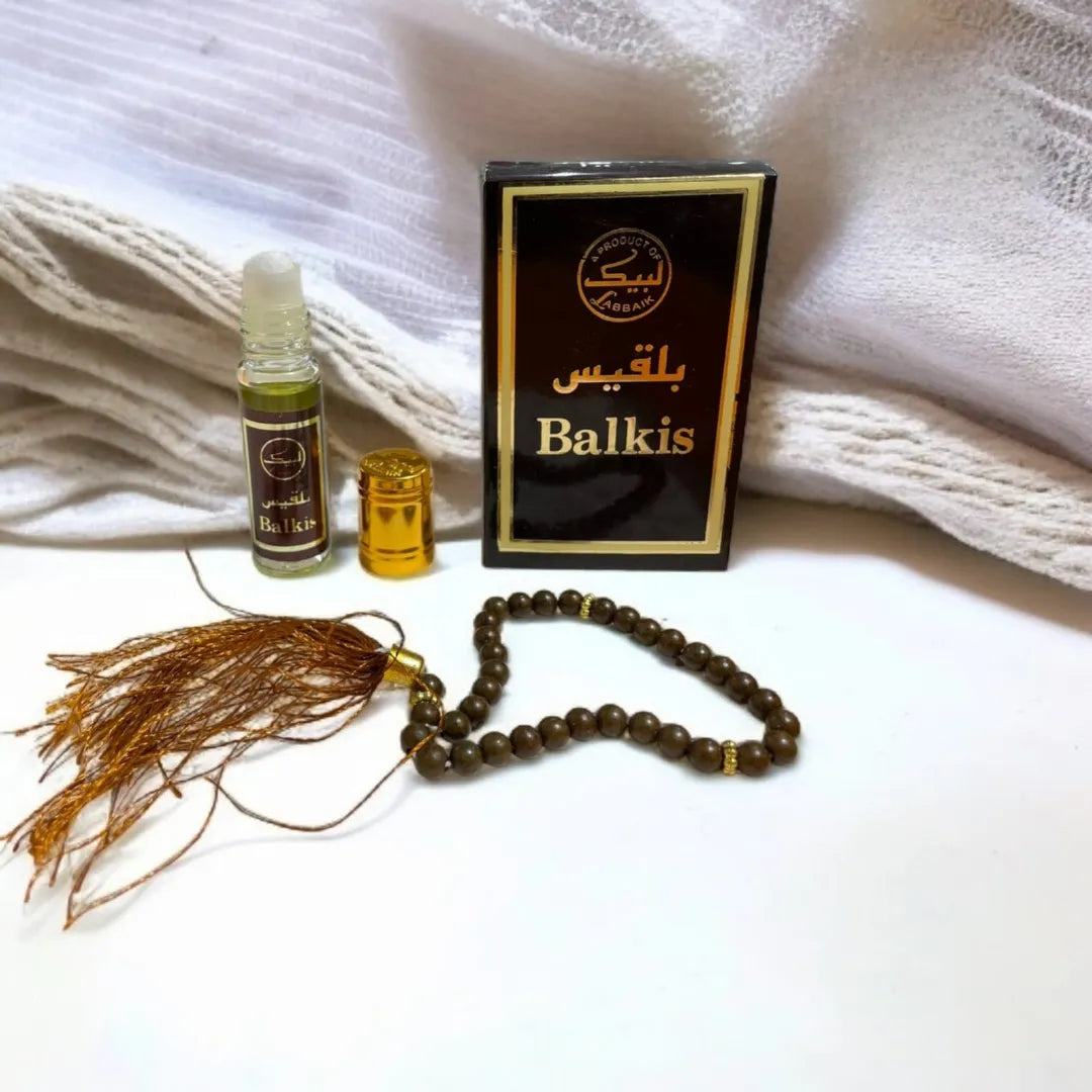 Balkis Attar With Tasbeeh Alcohol-Free Fragrance - 6ml Cosmia