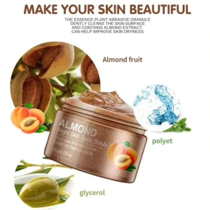 Bioaqua Almond Clean Skin Facial Moisturizing Body Scrub 120g Bioaqua