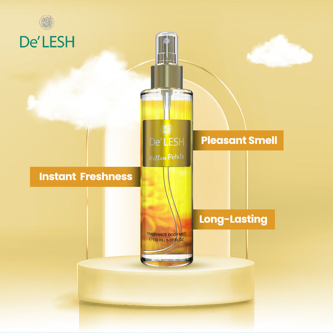 Delesh Secret Yellow Petals Fragrance Body Mist - 150ml delesh
