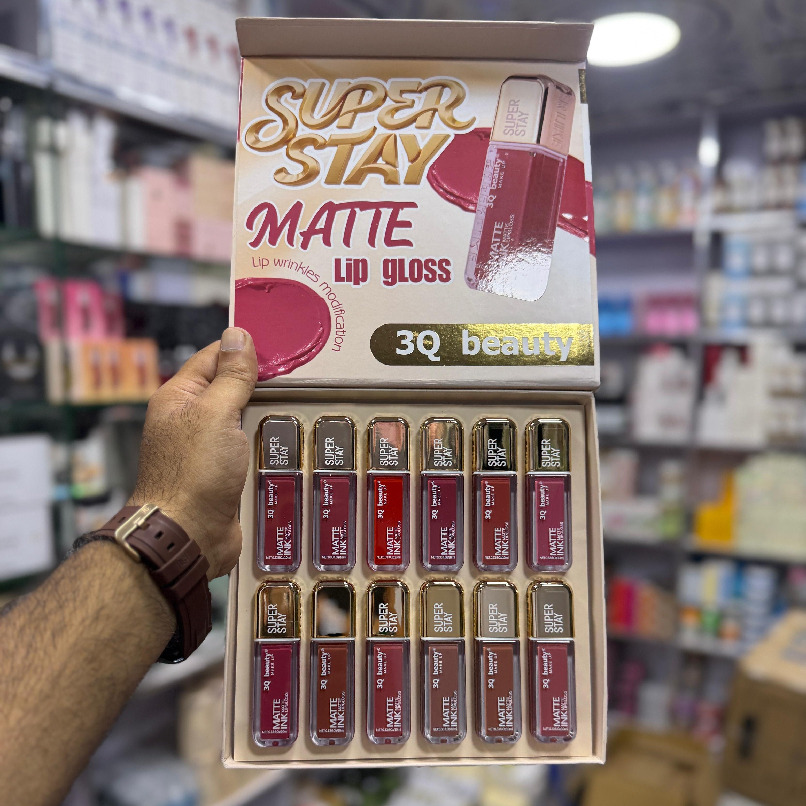 3Q Super Stay Ink Matte Lipgloss - 12 Pcs Set 3Q Beauty