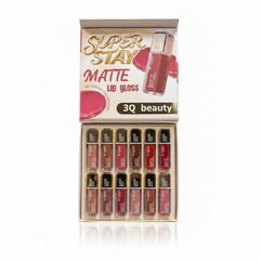 3Q Super Stay Ink Matte Lipgloss - 12 Pcs Set 3Q Beauty