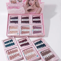 DoDo Lady Zhijian Romantic Press On Nails Set - 12Pcs Dodo Lady