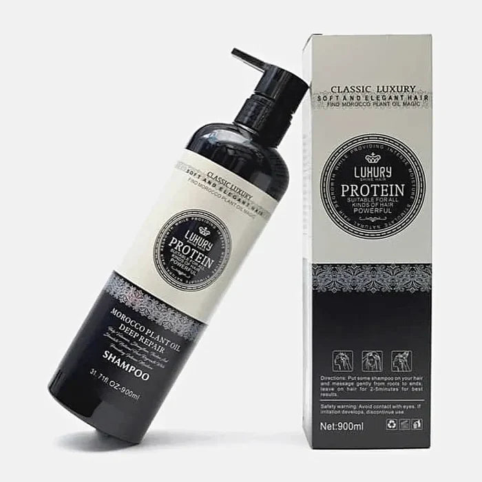 Luxury Protein Moroccan Hair Shampoo Protecting Scalp - 900ml Luxury