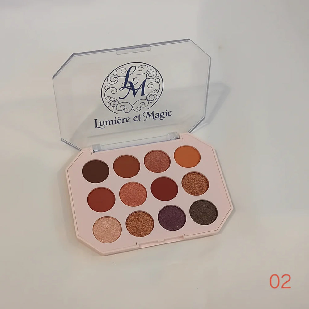 Rose Angel Iconic Glam 12 Colors Eyeshadow Palette Rose Angel