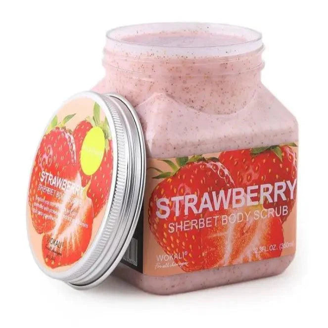 Wokali Sherbet Body Scrub - Strawberry Flavour - 350ml Wokali