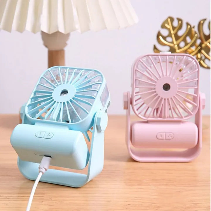 USB Desk Fan With Spray Rechargeable Cosmia.pk