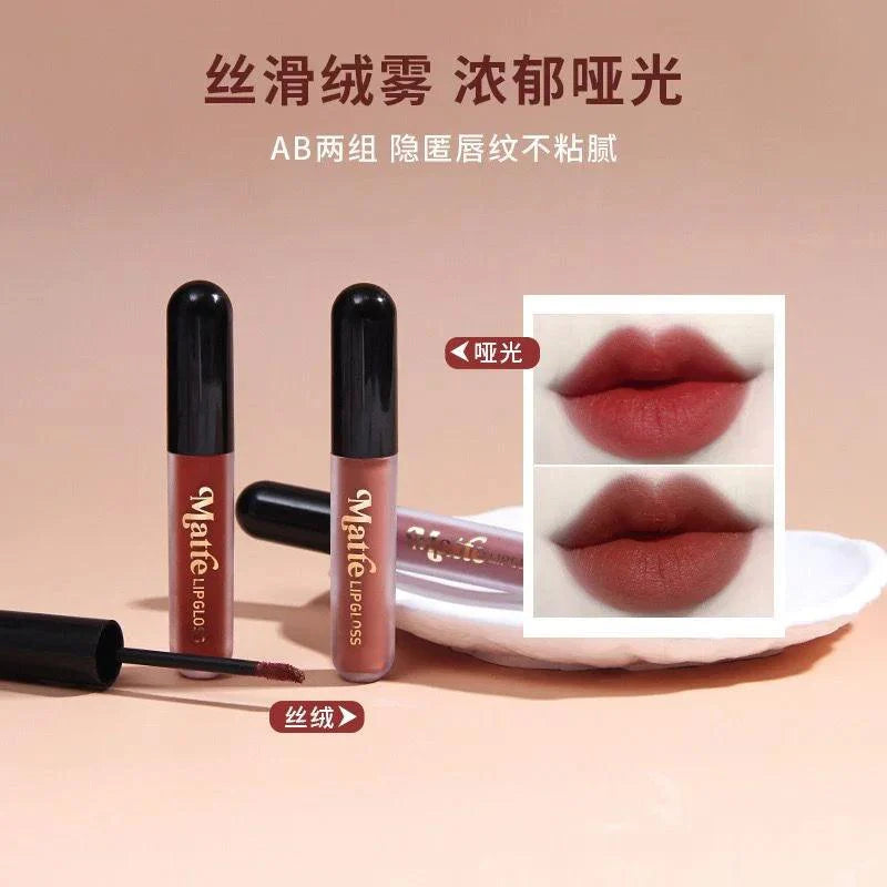 Hivi 3pcs Silky Velvet Mist Texture Rich Color Lipgloss Hivi