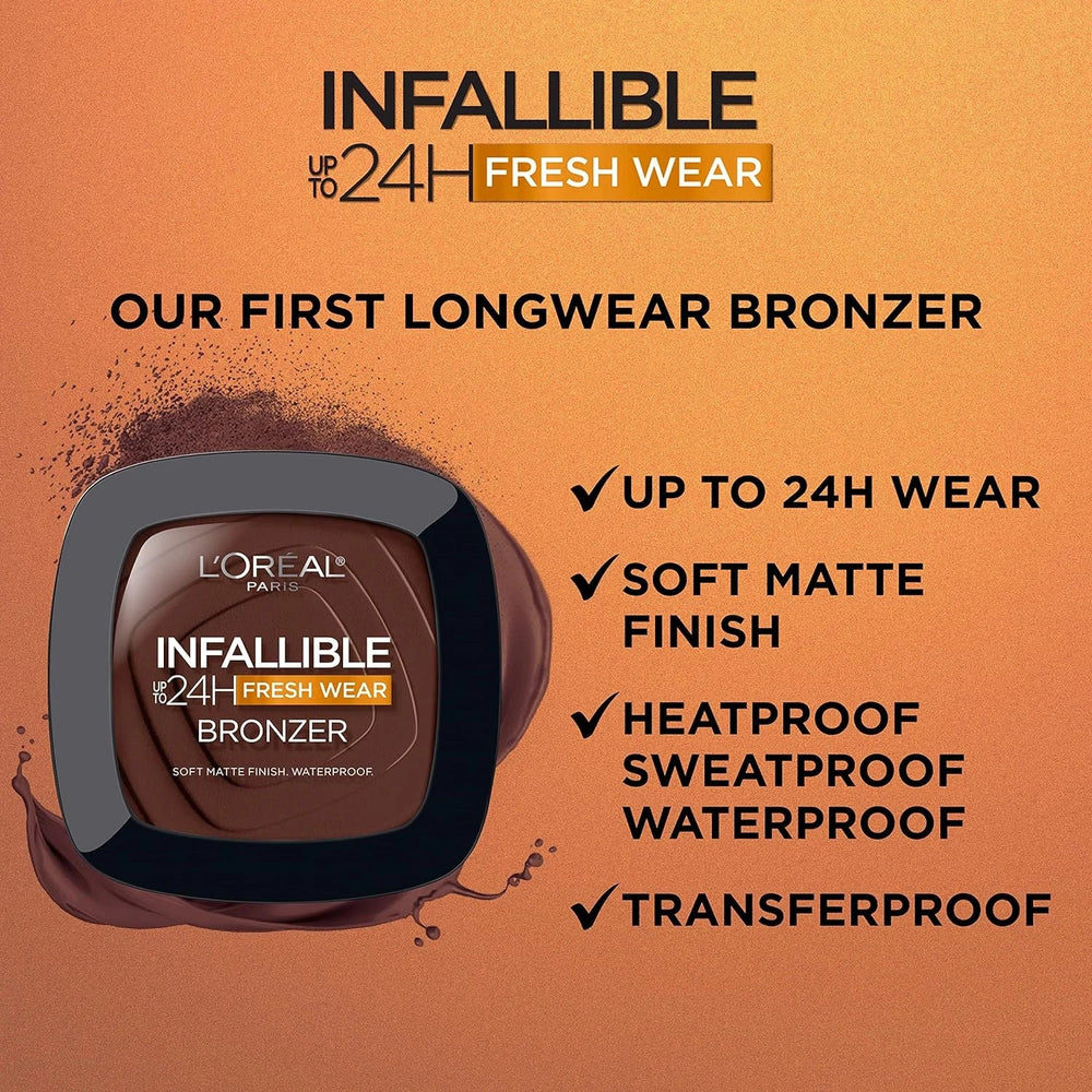 L'Oreal Paris Infallible Up to 24H Fresh Wear Soft Matte Longwear Bronzer Light Medium 300 Loreal Paris