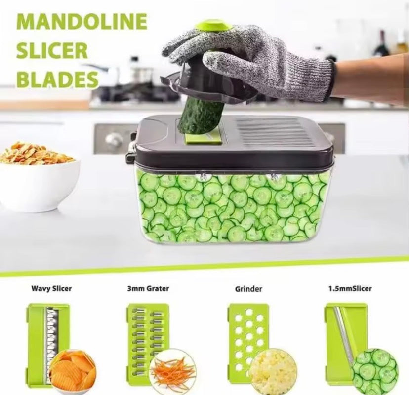 22 in 1 Multifunction Vegetable Chopper Fruit Slicer Mandoline Slicer Cosmia.pk