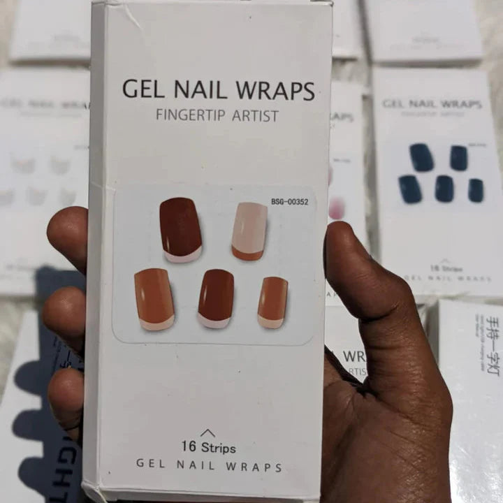 Multi Color Gel Nail Wraps With UV light (16 nail strips) Cosmia.pk