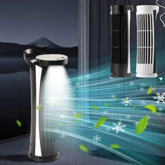 Electric Fan With LED Lights, Rechargeable Mini Tower Cooling Fan Cosmia.pk