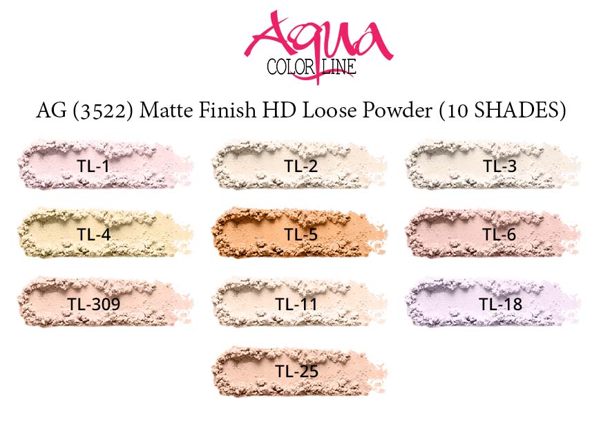 Aqua Color Line Matte Finish HD Loose Powder . Aqua Color Line