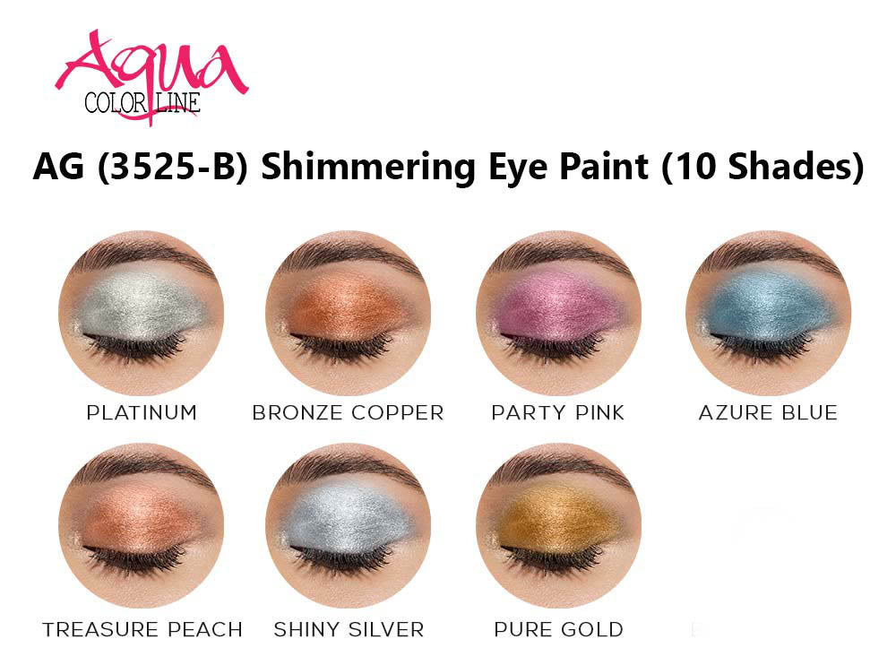 Aqua Color Line Shimmer Eyeshadow | Eye Shimmering Paint Aqua Color Line