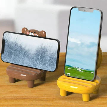 Cute Mobile Phone Chair Table Stand with Mirror Cosmia.pk
