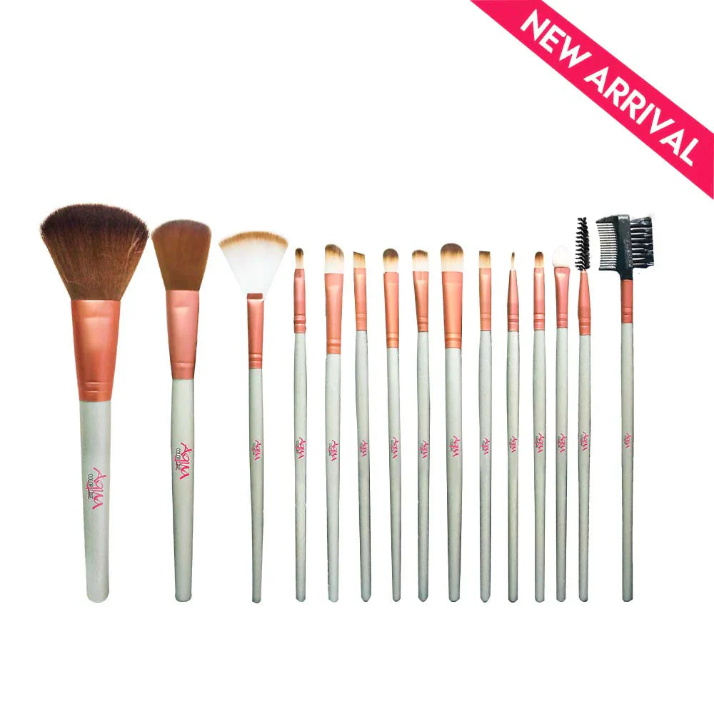 Aqua color line 15 pieces Brush Set. Aqua Color Line