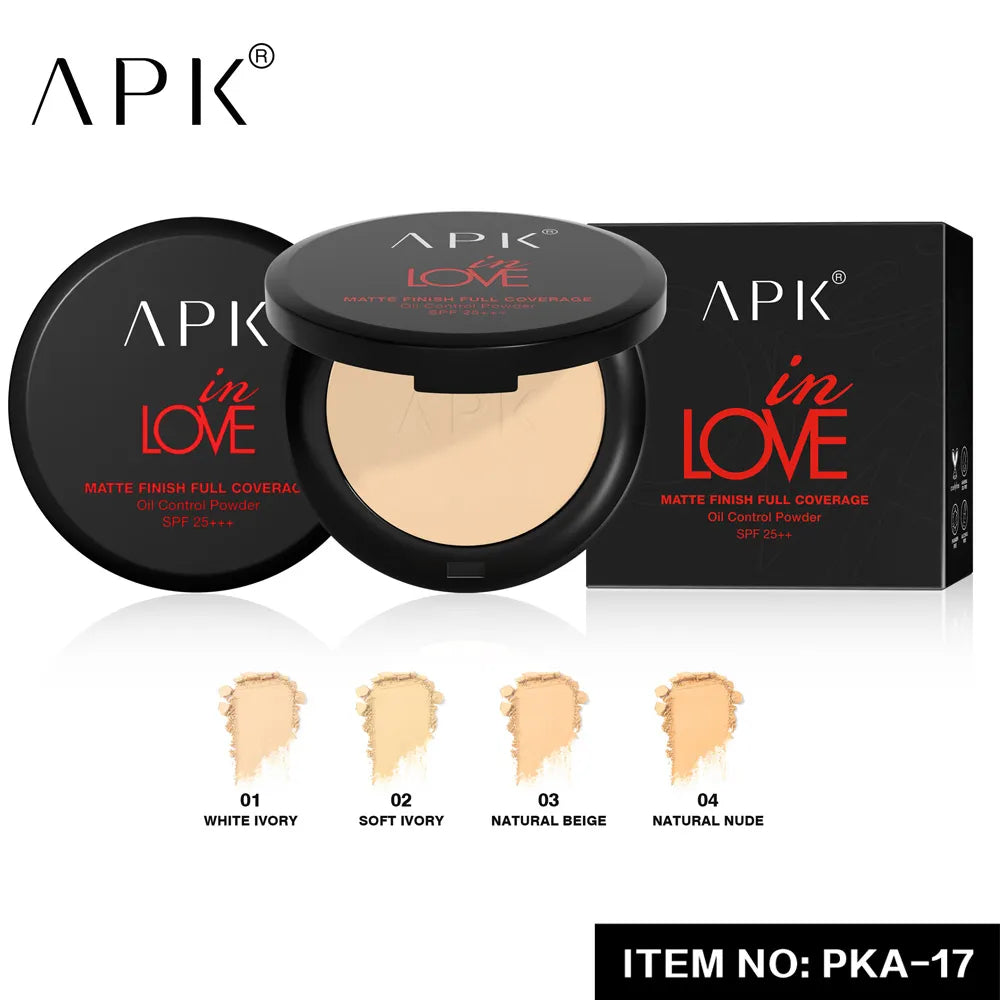 APK Matte Finish Full Coverage Oil Control Powder SPF25+++ APK