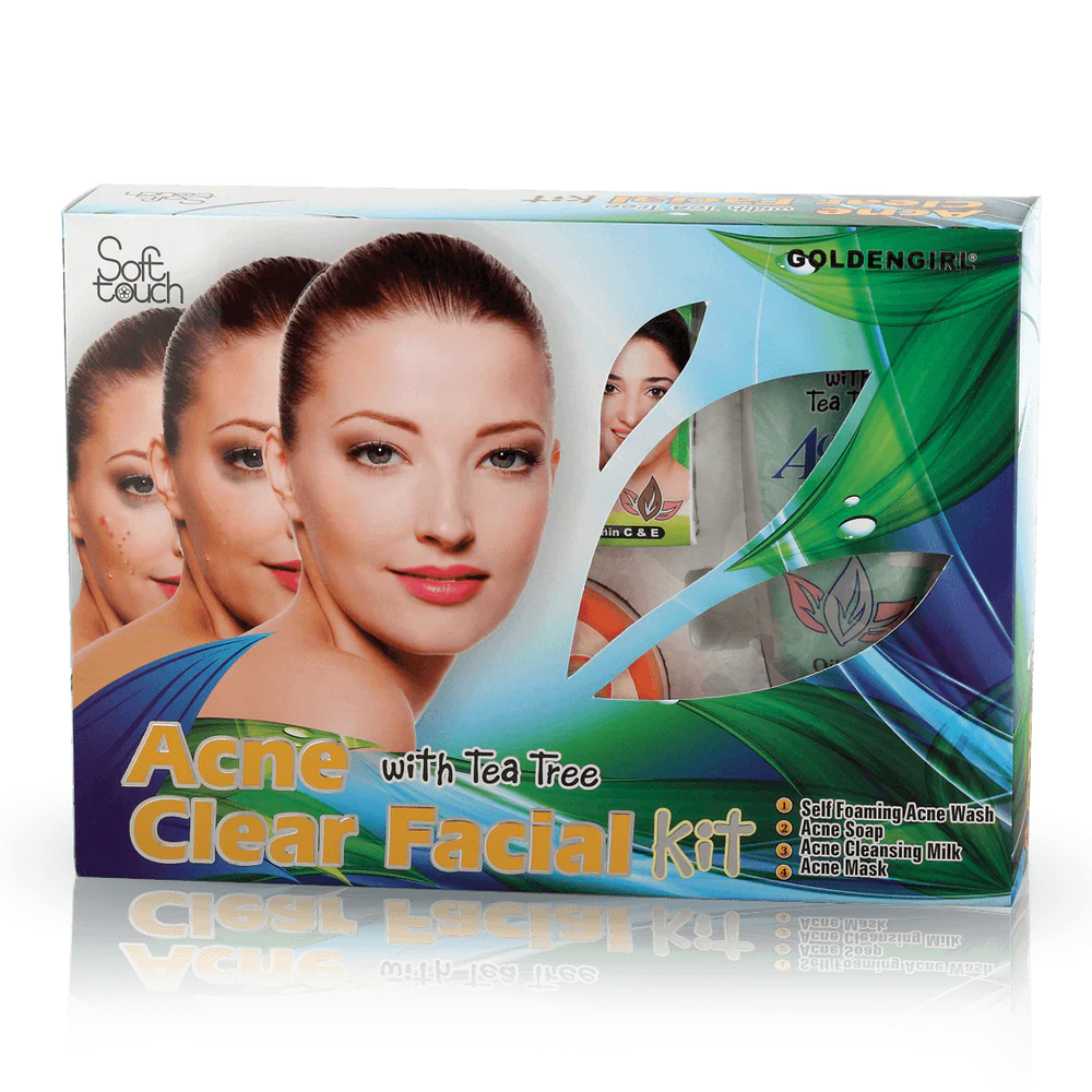 Soft Touch Acne Clear Facial Kit 4 Items Soft Touch