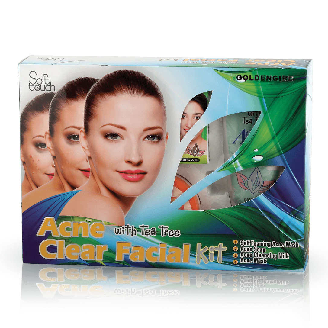Soft Touch Acne Clear Facial Kit 4 Items Soft Touch