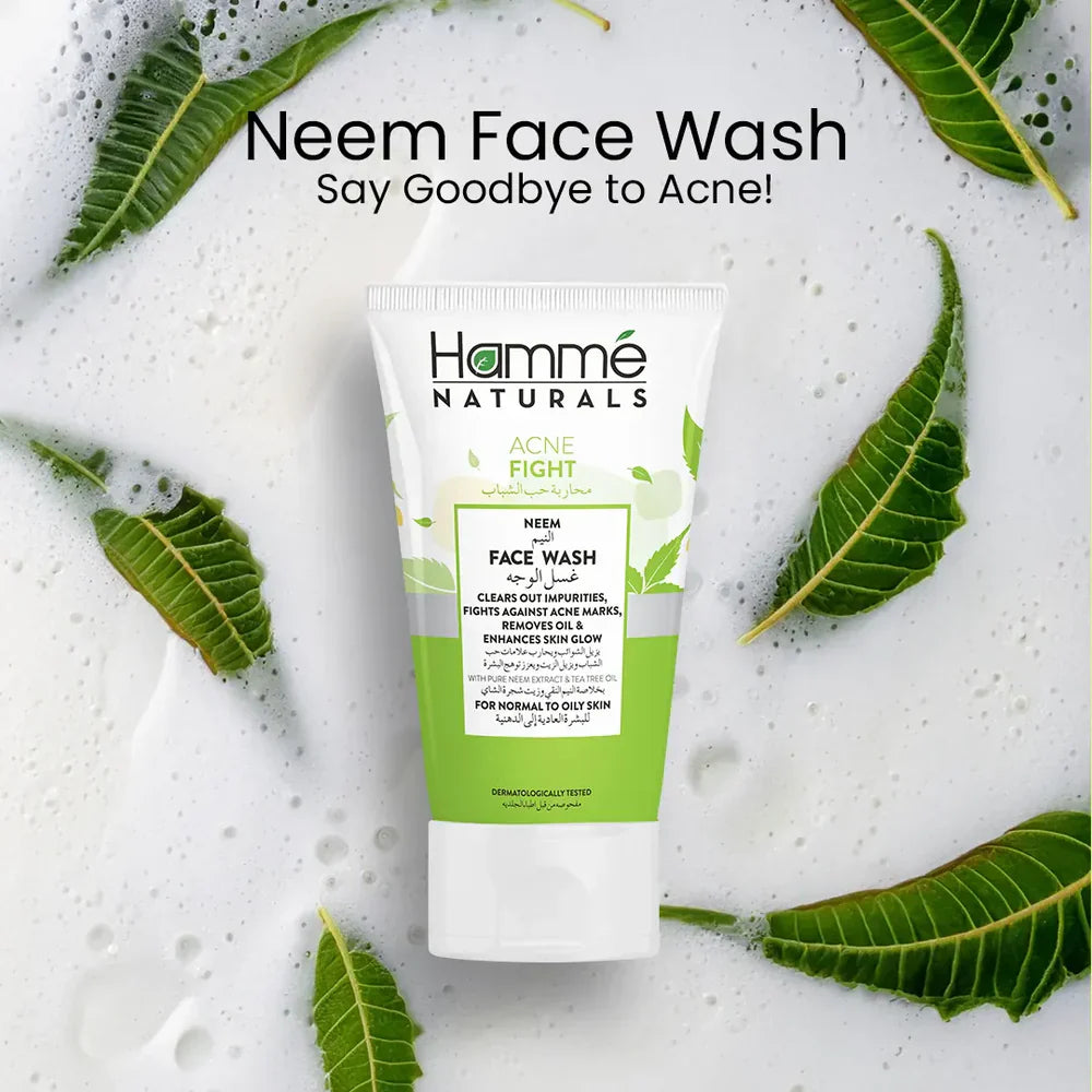 Hamme Natural Acne Fight Neem Face Wash 100ml Hamme